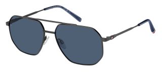 Óculos de sol Tommy Hilfiger TH 2191/S TH Preto Retangular - 1