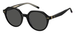 Óculos de sol Tommy Hilfiger TH 2212/S TH Preto Redonda - 1