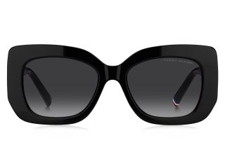 Óculos de sol Tommy Hilfiger TH 2224/S TH Preto Retangular - 2