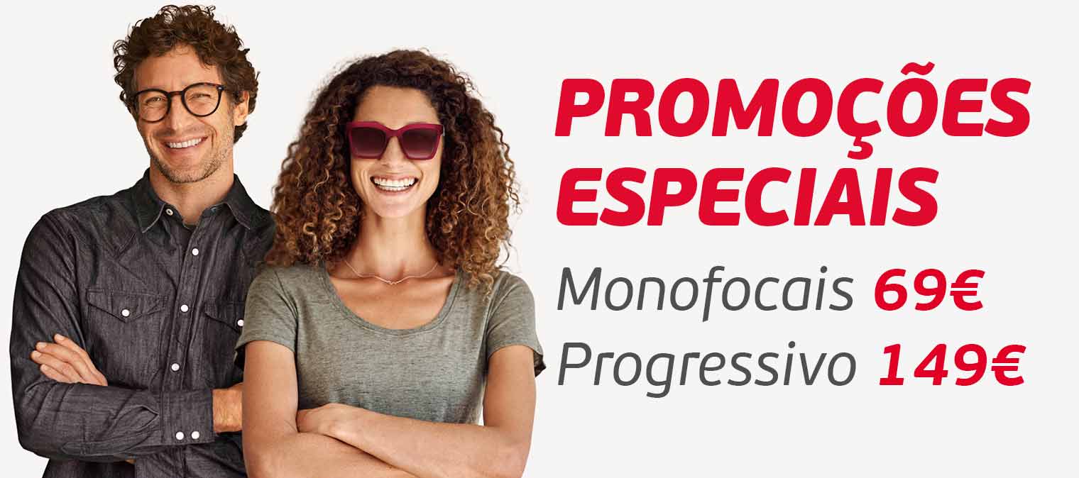 Promoções em óculos