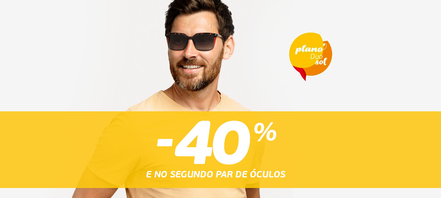 o segundo par de &oacute;culos de sol a metade do pre&ccedil;o