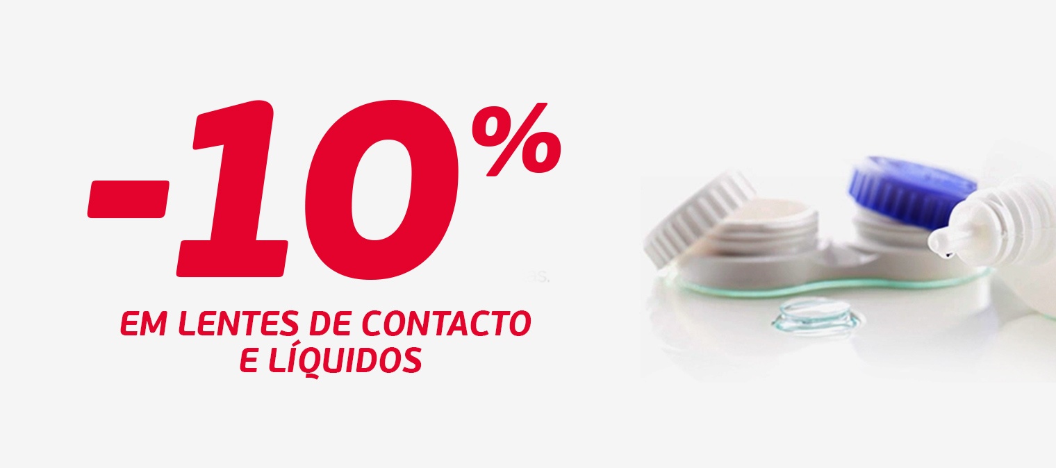-10% em lentes de contacto